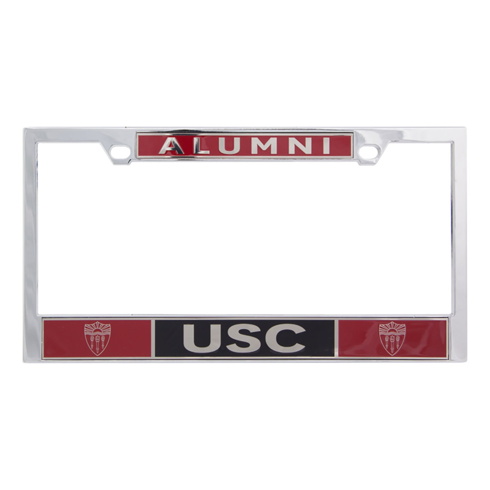 USC Trojans Chrome Shield Alumni License Plate Frame 1